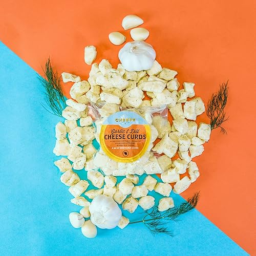 Miniatura 2 de Cheese Bros Squeaky Fresh Wisconsin - Cuajadas de queso de ajo y eneldo  Paquete de 4  Bolsas de 8 onzas  Regalo gourmet para familias