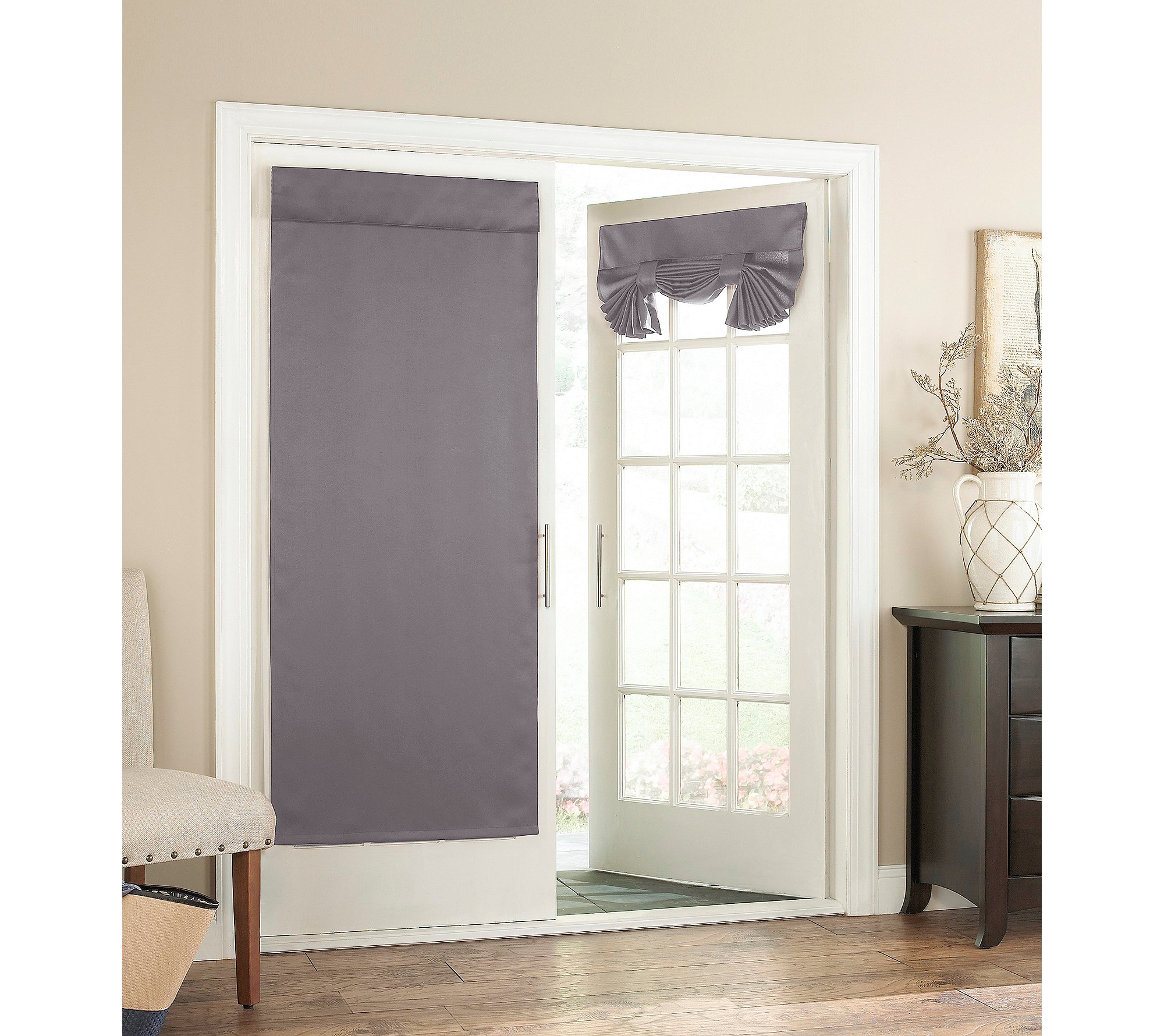 Panel térmico para puerta gris de 26" x 68" Eclipse: cortina aislante de frío para hogar