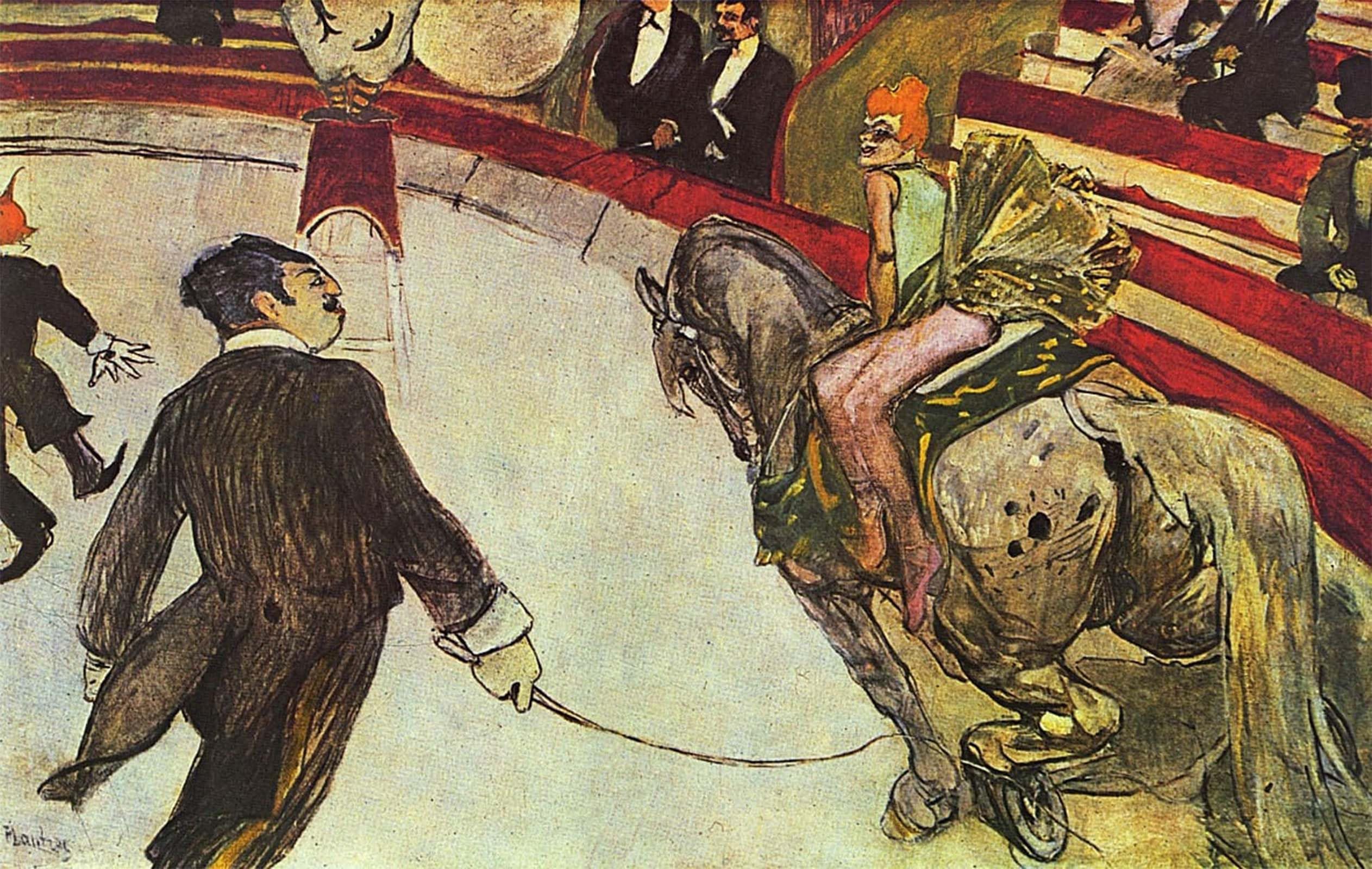 POSTERIIk Famous Modern Artwork Art Mural the Circus Rider in the Circus Fernando by Henri De Toulouse Lautrec Oil Paintings Pictures for Home Decor 60x90cm