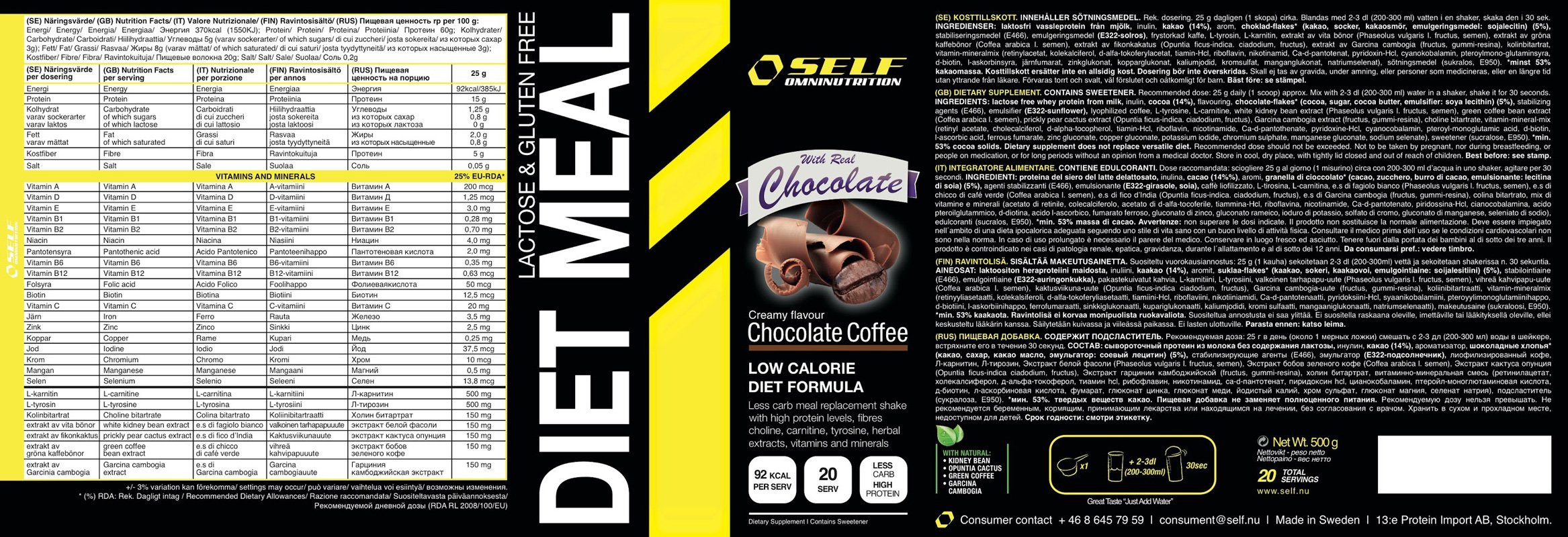Diet Meal 500 g Cioccolato