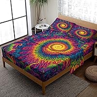 Vista 33 de Retro Sunset Sheets Split King Size Sheet Set, Neon City Vaporwave Bed Sheets Bedroom Decor, Cyberpunk Bedding Sheets & Pillowcases 5 Piece, Deep