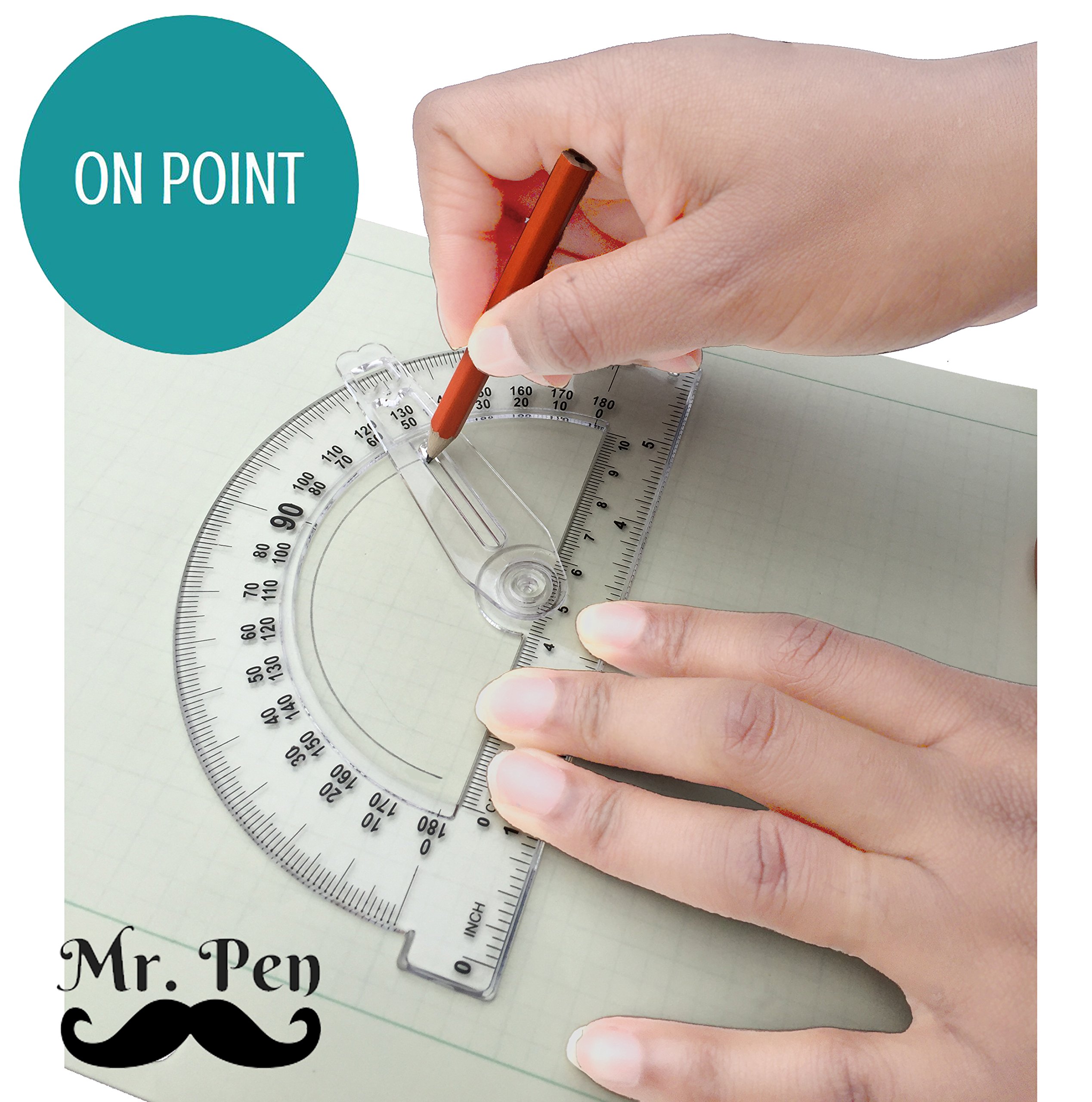 Mr. Pen 15 Pcs Geometry Set, Compass & Protractor Set for Students