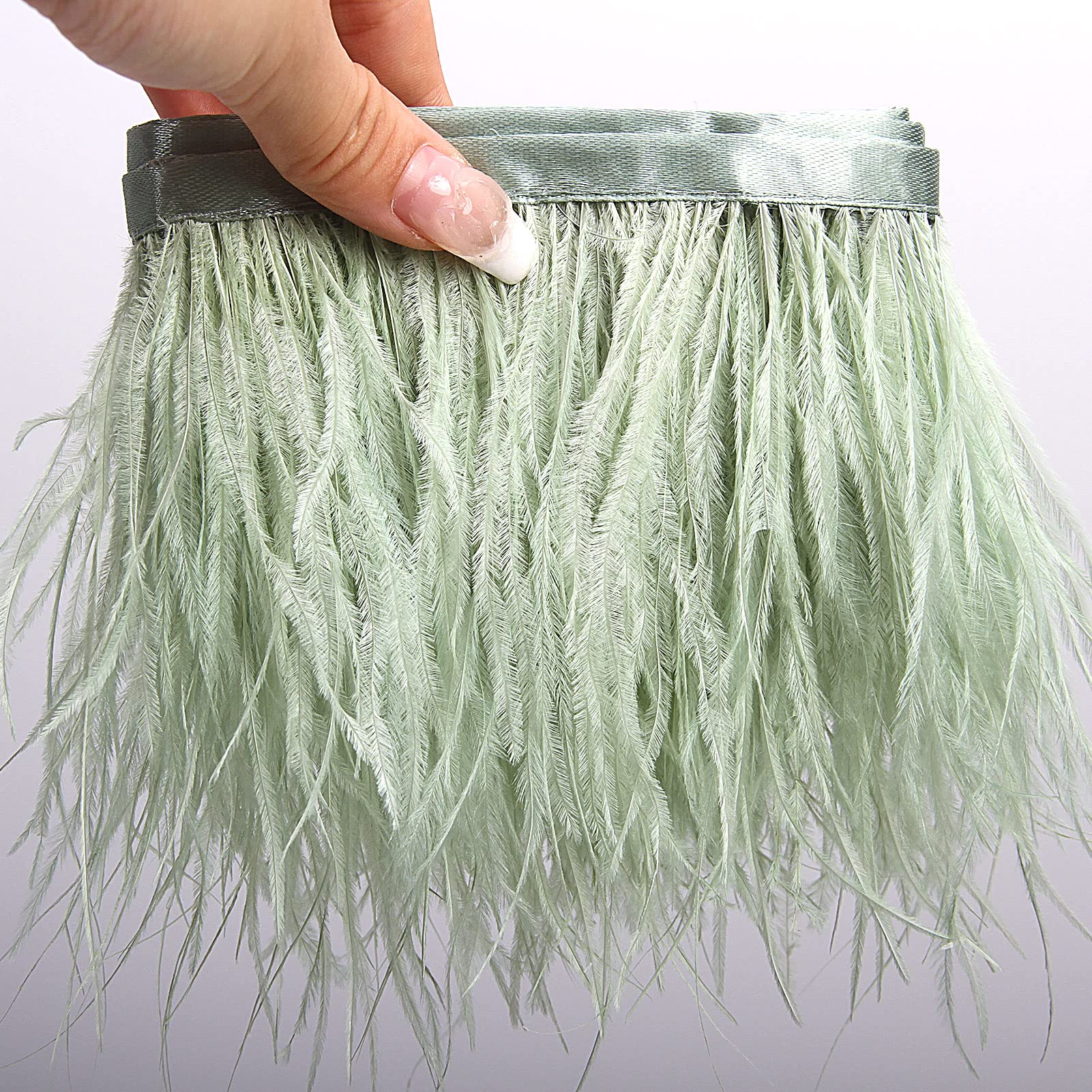 Straußenfedern Band 8-10cm Breite - DIY Federschmuck Für Karneval & Hochzeit