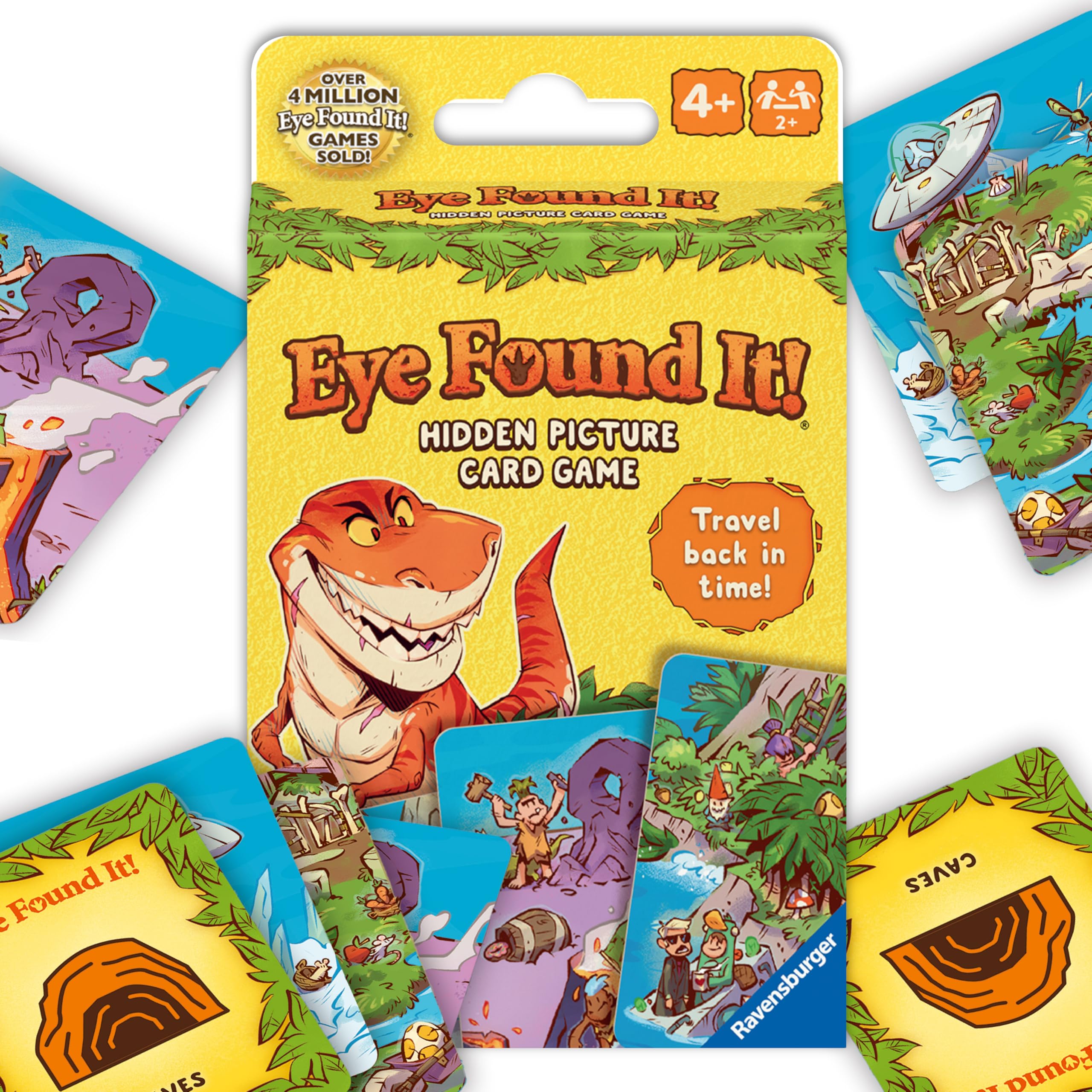 Ravensburger Dinosaur Island Eye Found It! Card Game – Fun Dinosaur Spot It Game for Kids & Families - Promotes Focus and Memory - Ages 4+