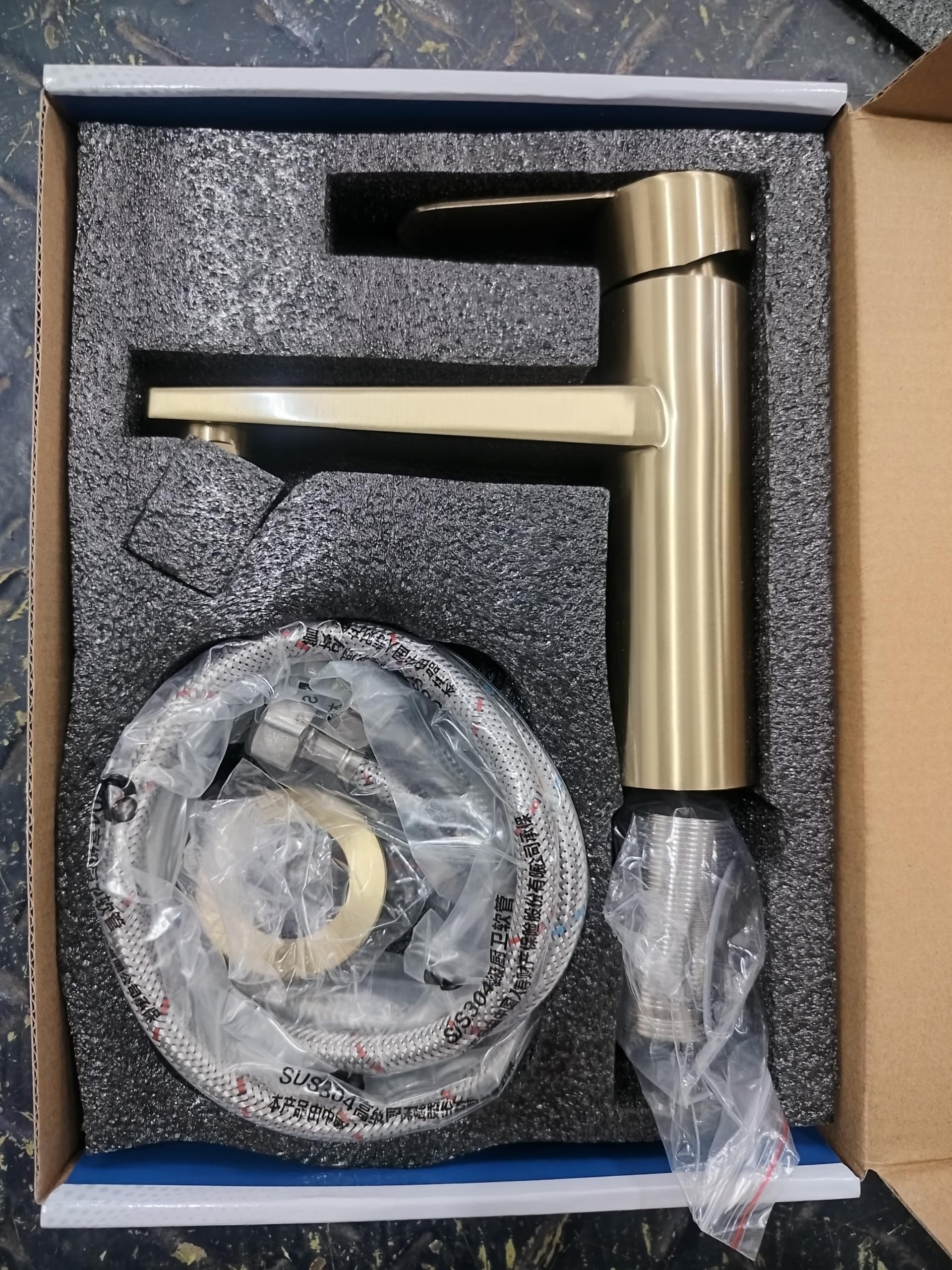 Single Lever Mixer Brushed Golden