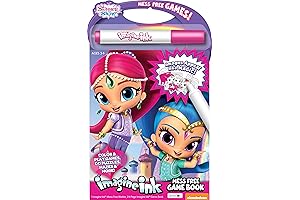 Bendon Shimmer and Shine Imagine Ink Mess-Free Game Book, 24 Pages
