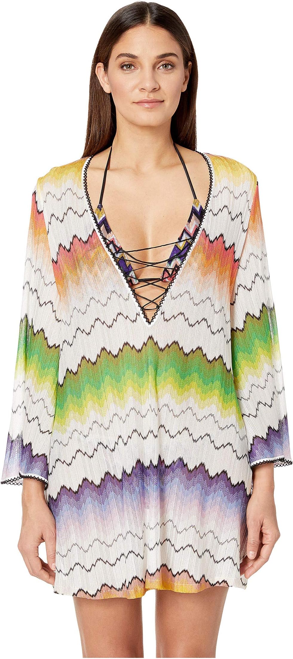 Wave Placed Print Tunic Cover-Up