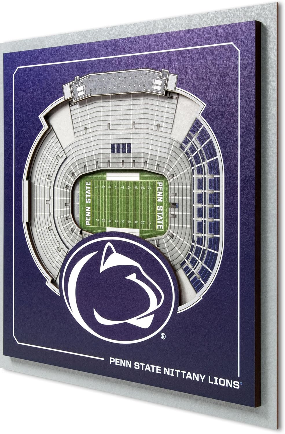 YouTheFan Officially-licensed NCAA Stadium Series 3D Wall Art - multi-layer team stadium replica, detailed sports fan gift, indoor decor Penn State Nittany Lions