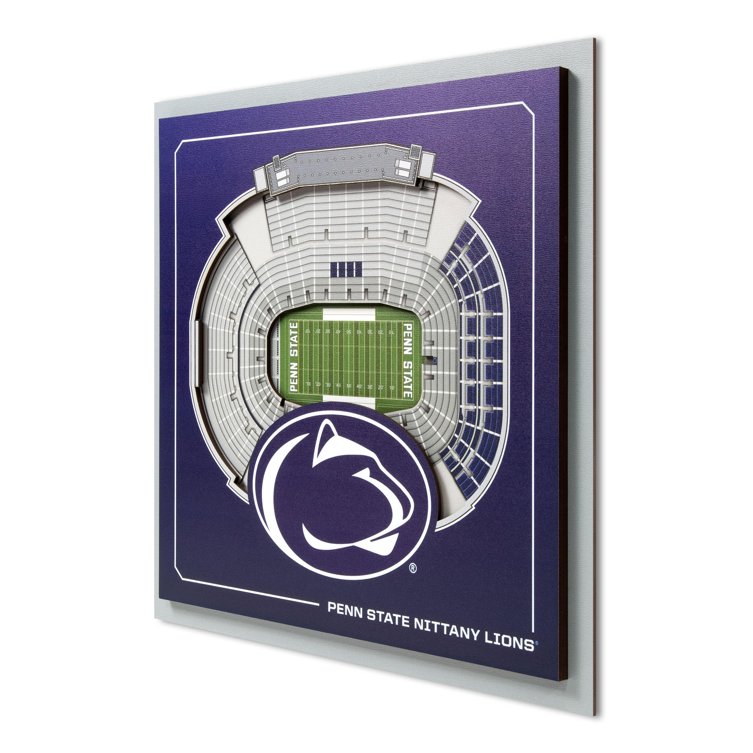 YouTheFan Officially-licensed NCAA Stadium Series 3D Wall Art - multi-layer team stadium replica, detailed sports fan gift, indoor decor