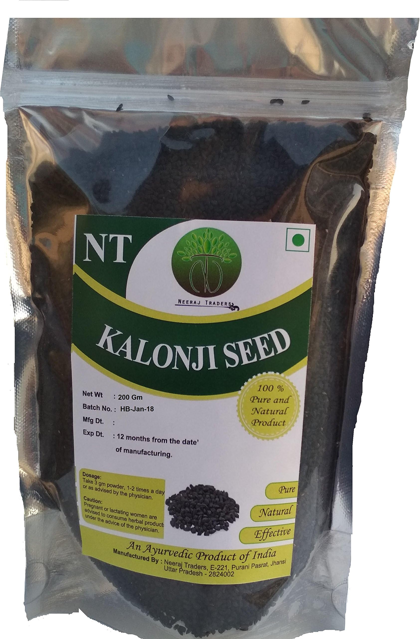 NEERAJ - Nigella Seeds - Kalonji - Fennel-Flower - Kalongji Kalongji seeds - Black Cumin Seed for hair growth Indian Superfood, Add Flavour to curries, Indian Breads and Baked Goods - 400 Gm