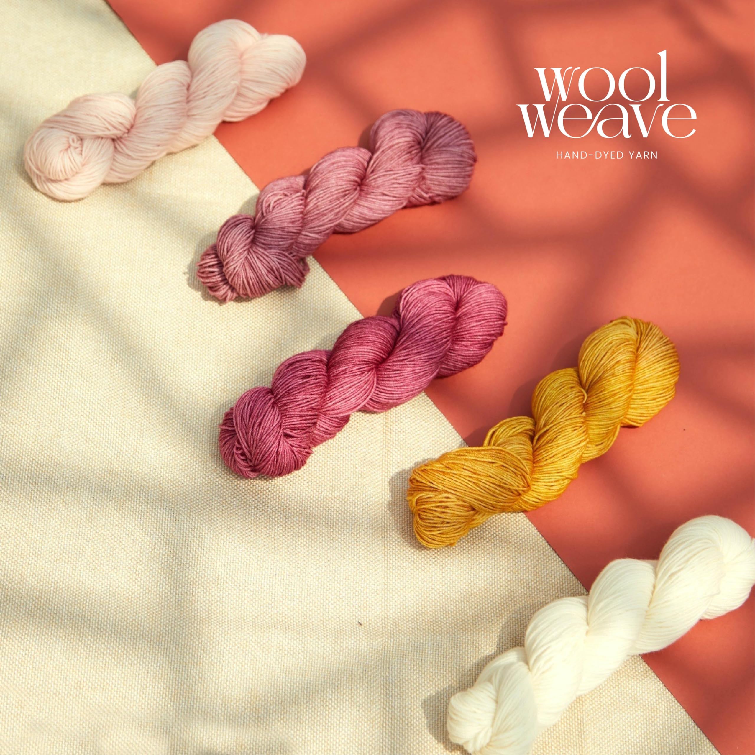 Superwash Merinowolle, Garn zum Stricken und Häkeln, handgefärbt, 100 g, 220 m, DK-Gewicht, luxuriös, weich und langlebig, cremefarben