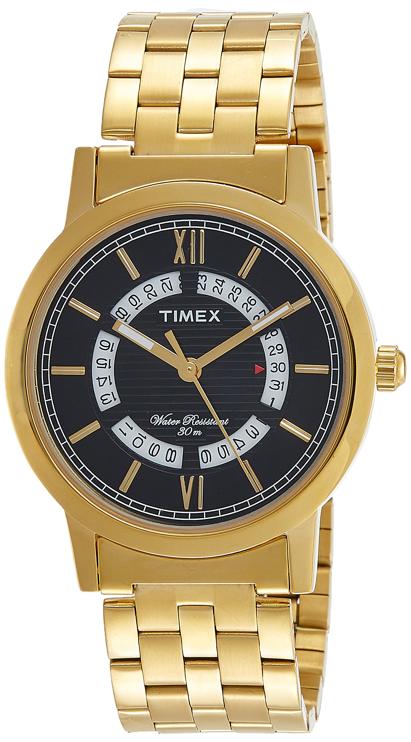 Timex Stainless Steel Analog Black Dial Mens Watch-Tw000T127, Band Color:Gold (B073PB26HQ) Amazon Price History, Amazon Price Tracker