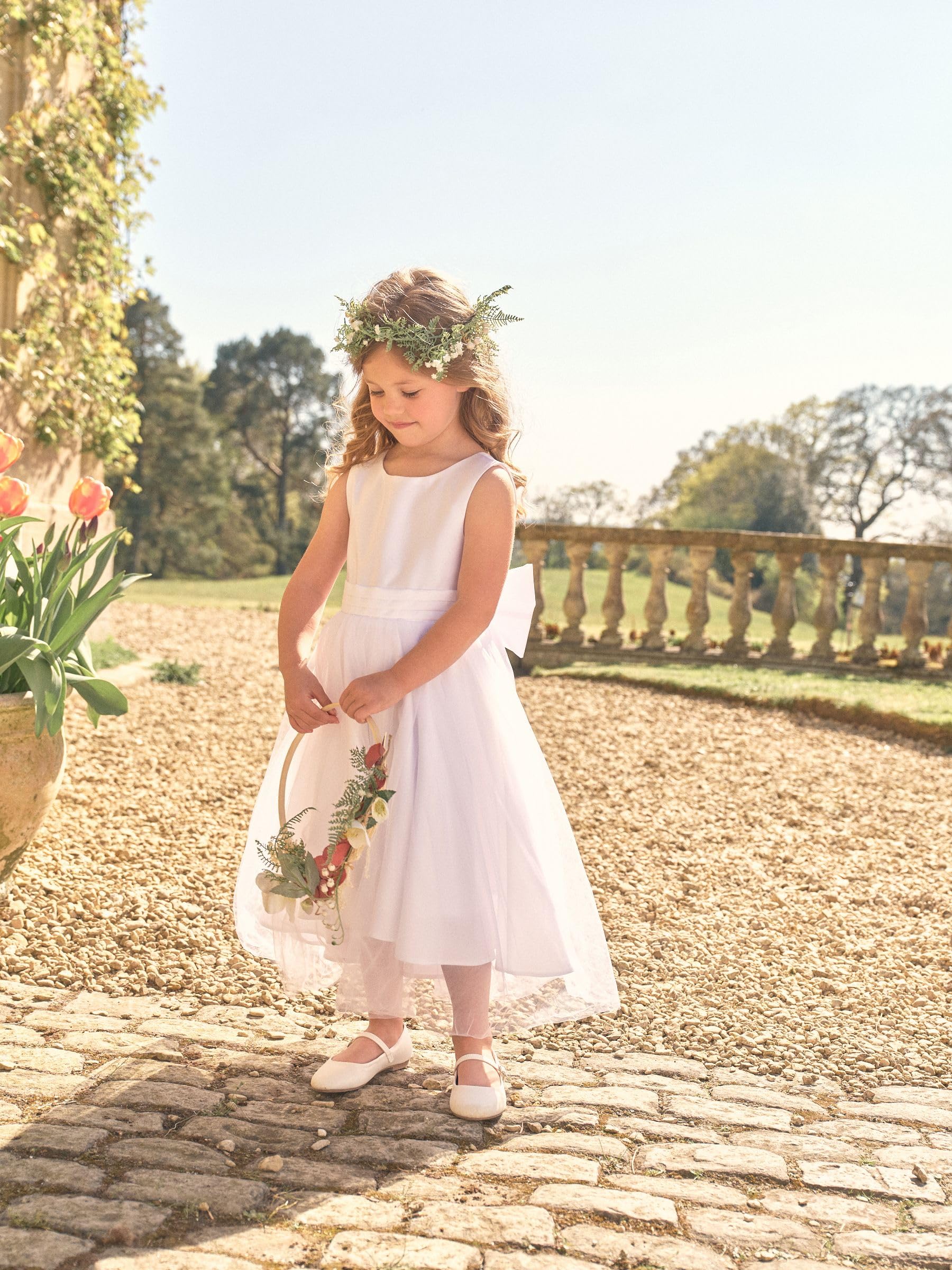 NEXT Niñas Vestido de Flores con Lazo para niña
