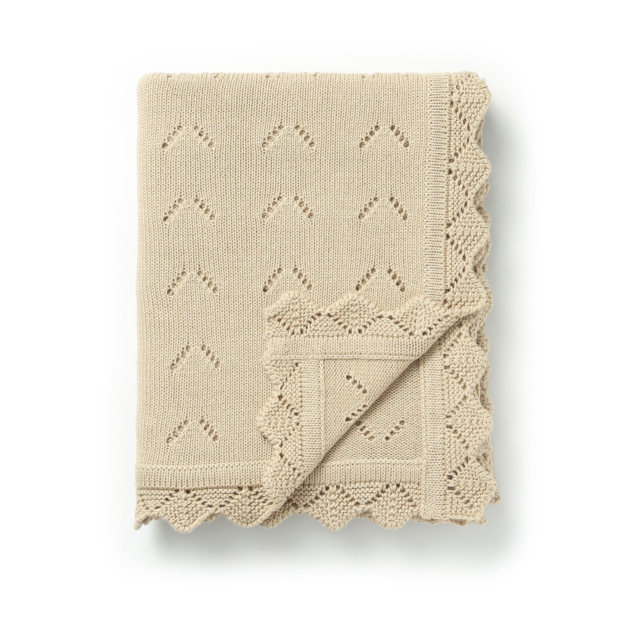 Coperta per Bambini Traforata 100% Cotone Traspirante per Lettino e Passeggino per Neonati Ragazzo Ragazza, Swaddle, Cameretta 100x80cm Khaki
