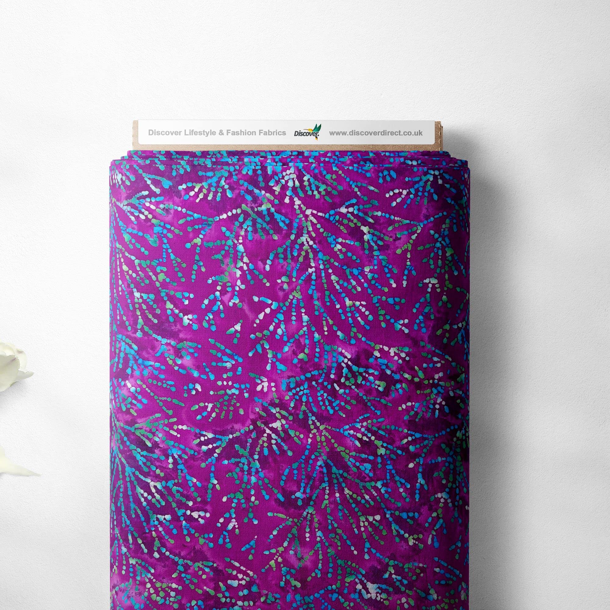 100% Cotton Hand Dyed Indian Bali Batik Printed Perseus Design Quilting Craft Dress Quality Sewing Fabric Material | 44" - 114 cm Wide (per Fat Quarter, Purple)