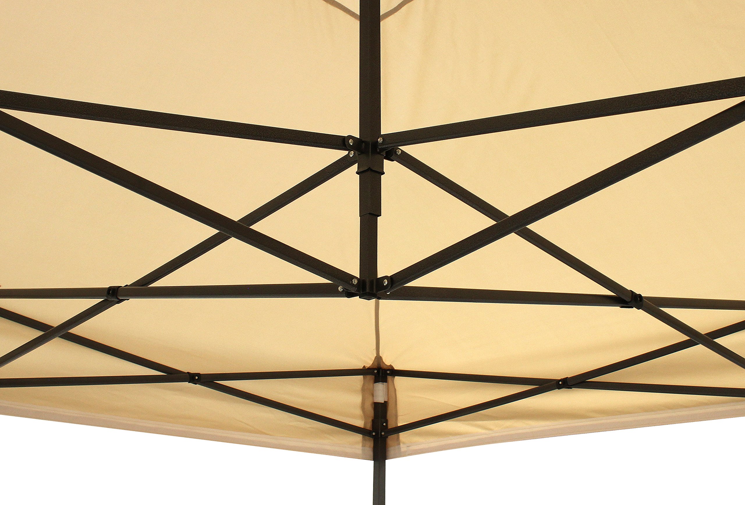 All Seasons Gazebos | 2.5x2.5m Pop Up Gazebo mit 4 Seitenwänden, Zubehörpaket & Rolltasche | Schwerlast, vollständig wasserdicht, hochwertige Materialien (Beige)