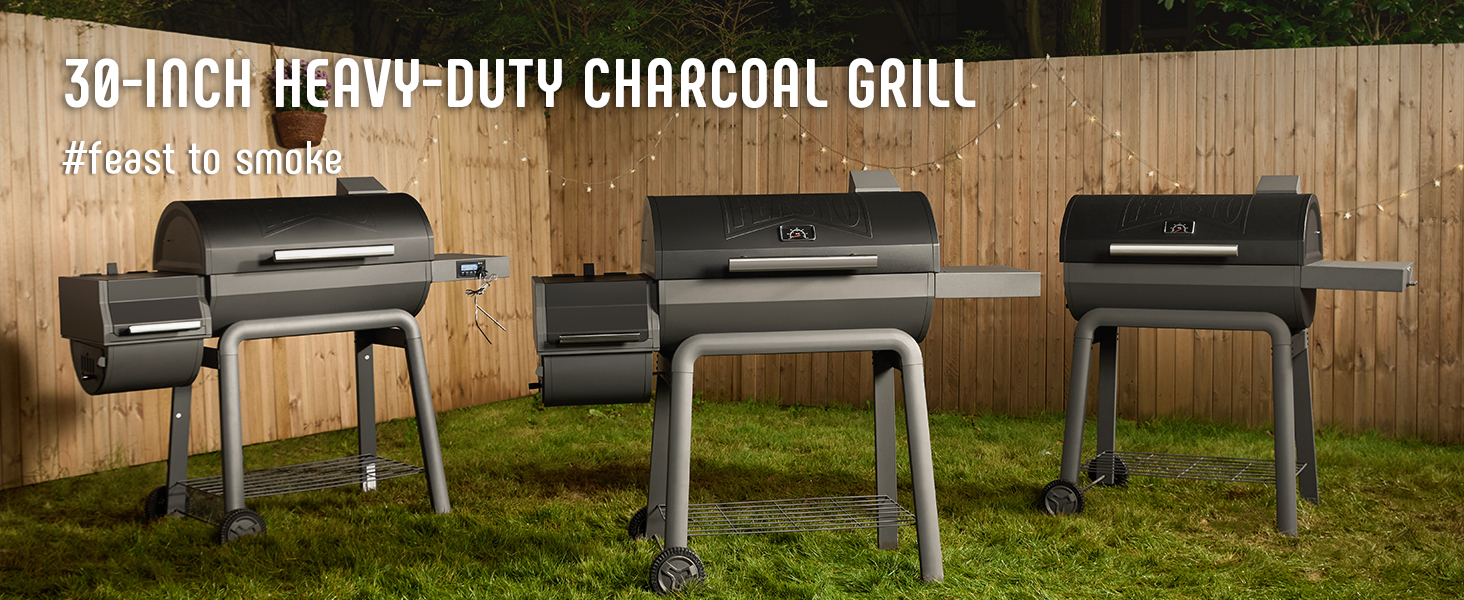 Amazon.com: Feasto Heavy-Duty 30-Inch Charcoal Grill with Offset