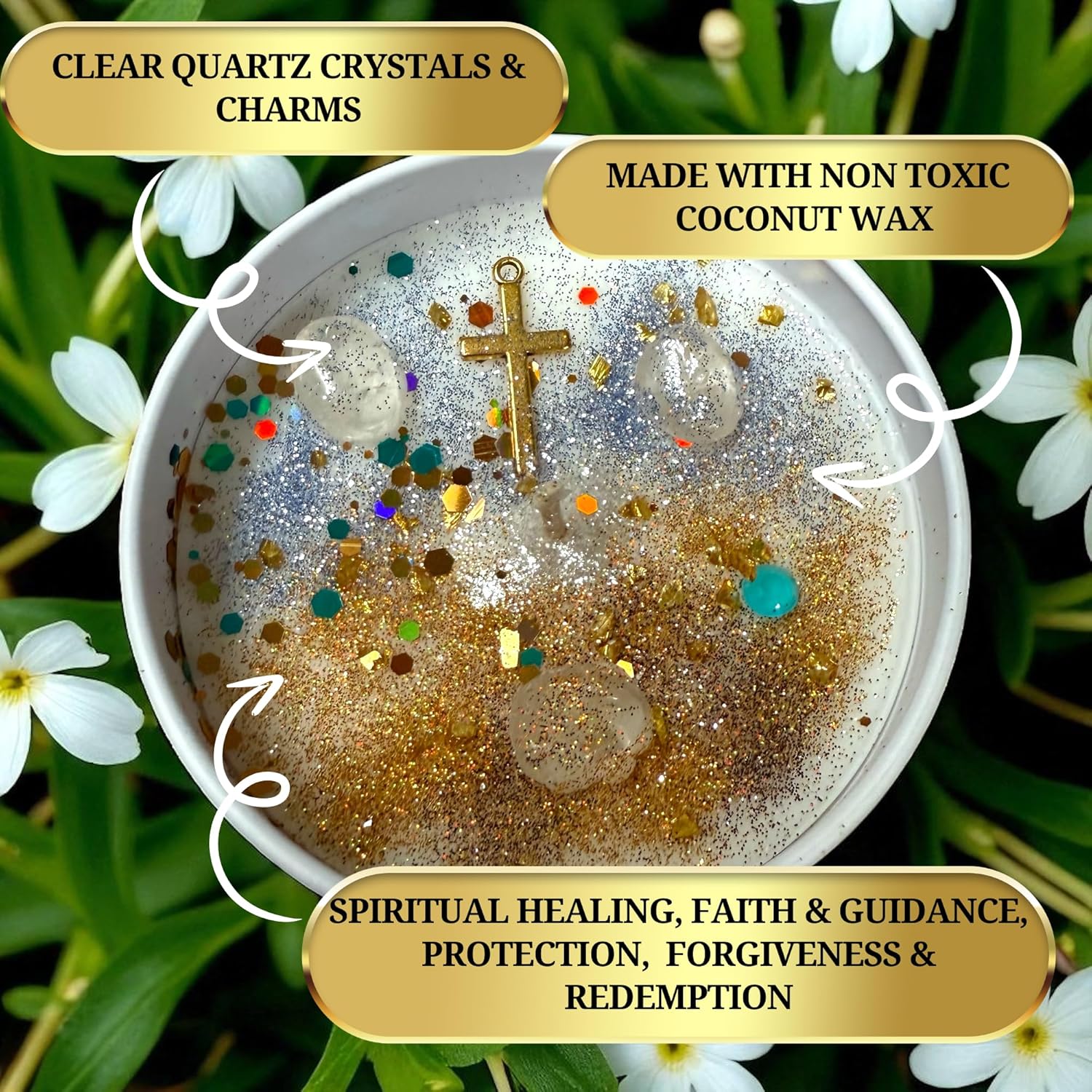 – Jesus Christ Offering Candle | Spiritual Candle for Prayer, Blessings & Protection | Devotional, Meditation & Home Altar (8oz)