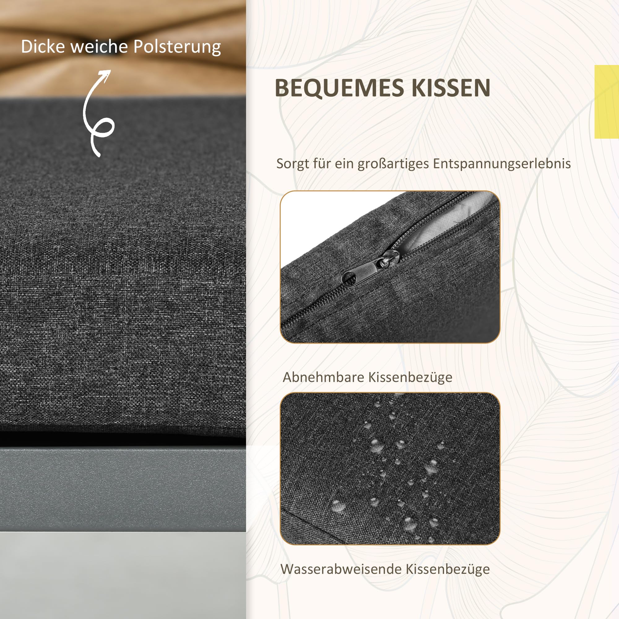 Elly aluminium tuinstoel met armleuning Set van 2 - lichtgrijs