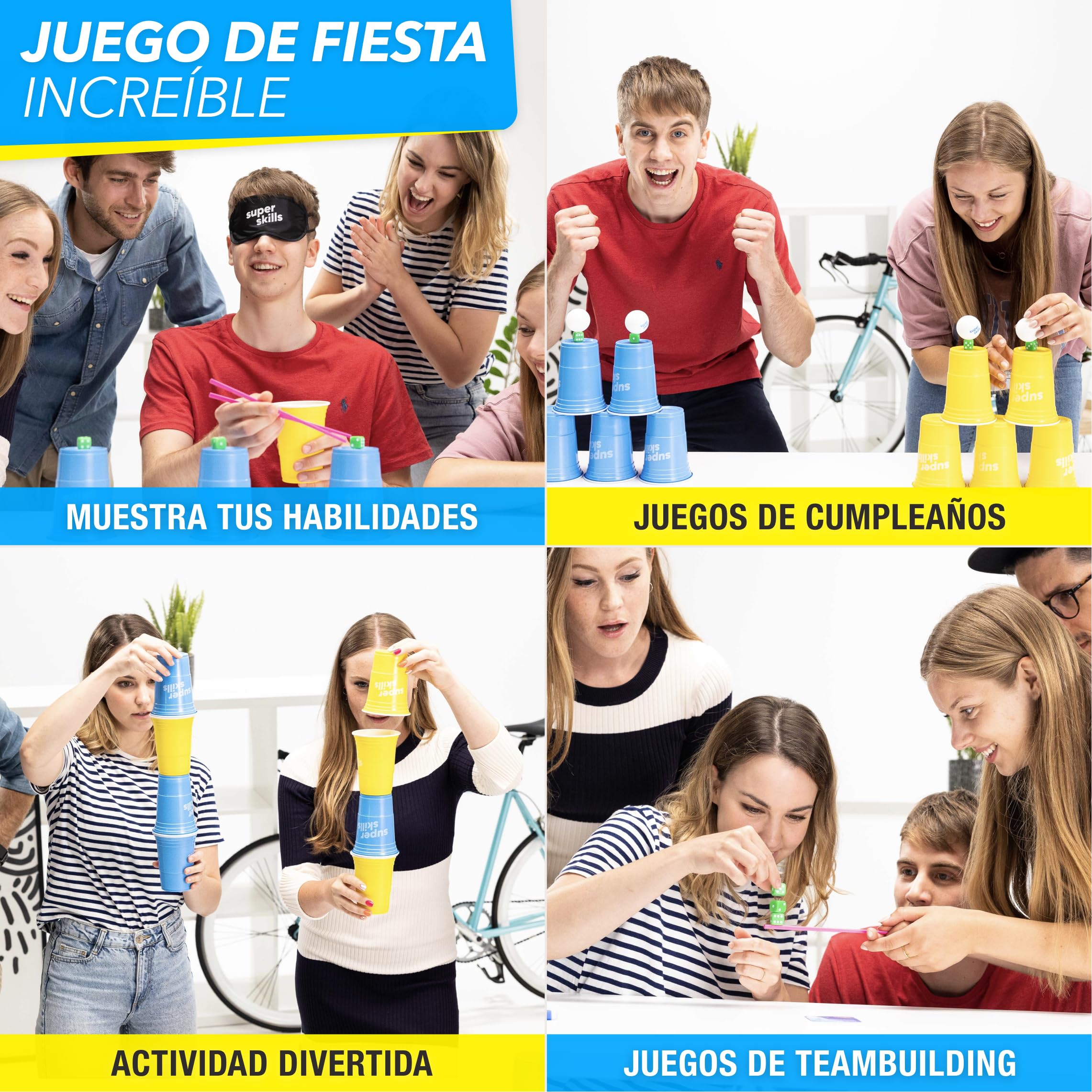 The World Game Super Skills - Juego de Mesa Divertido Lleno de Acción para Niños y Adultos - Regalo para Todas Las Edades - Español