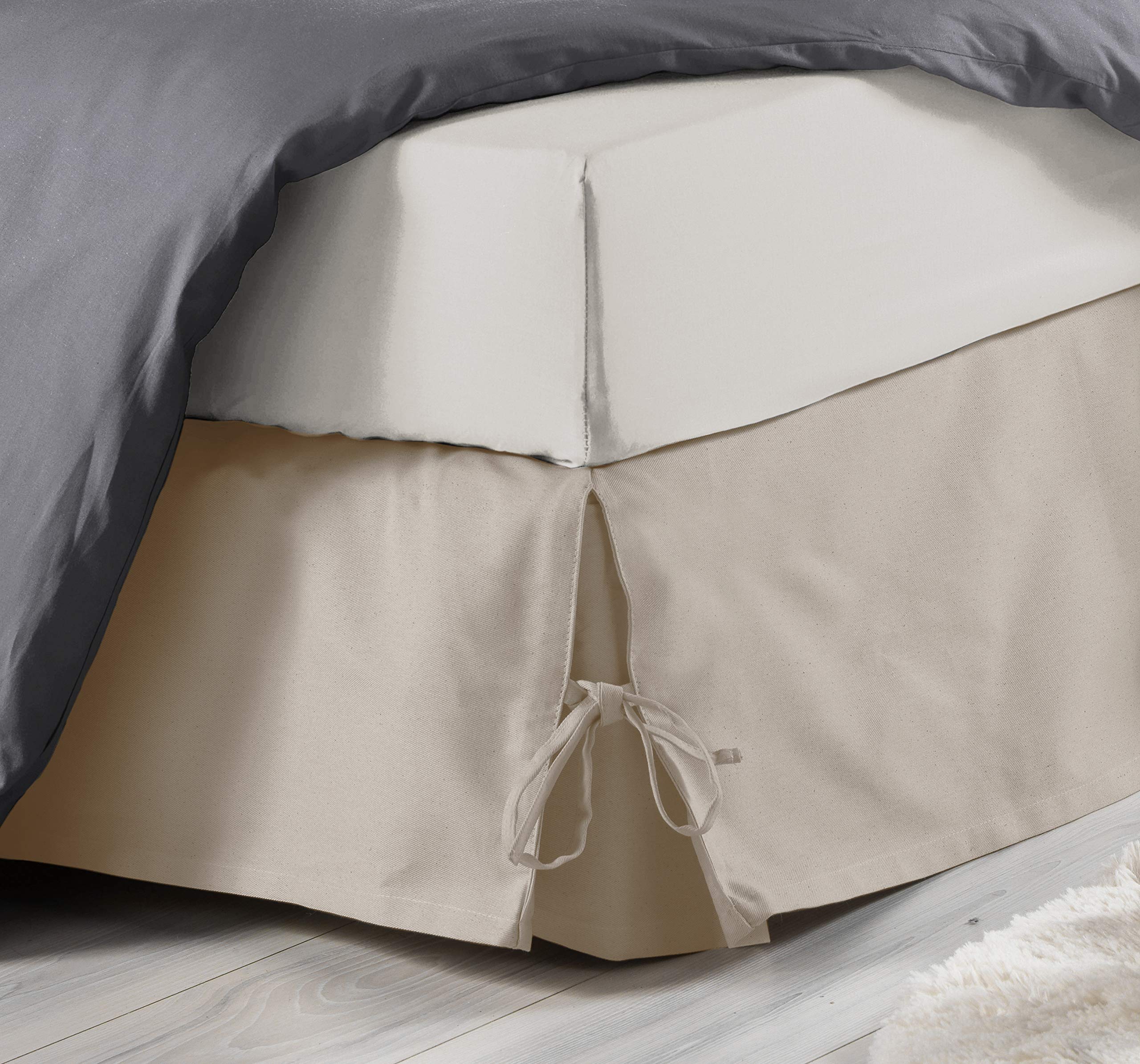 douceur d'Intérieur CACHE SOMMIER NOCETTE 90 x 190 CM PANAMA POLICOTONE SOMMINA NATURALE