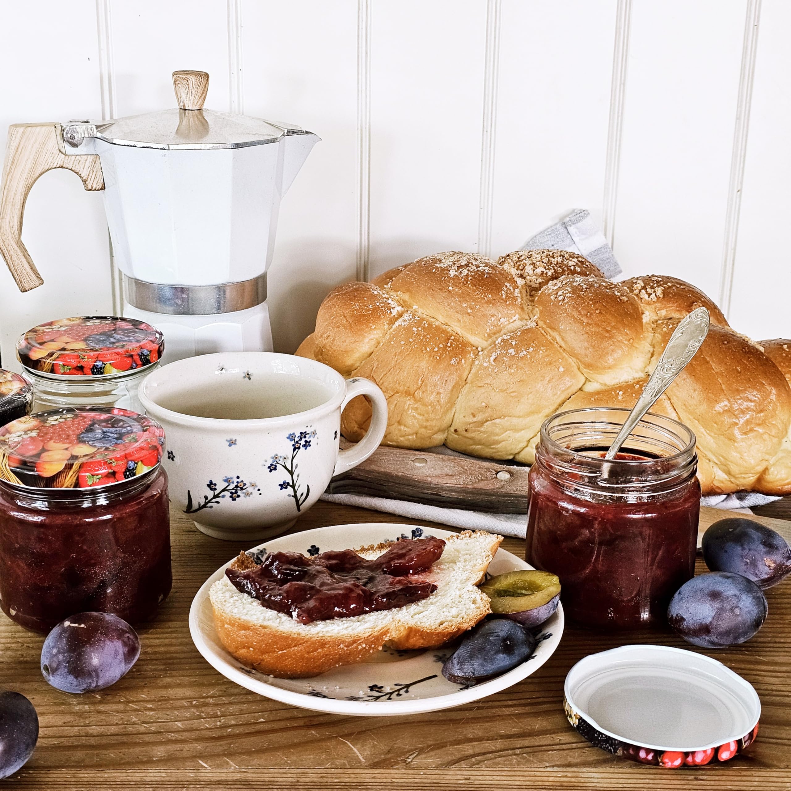 Einmachgläser mit Schraubdeckel 210 ml – Marmeladengläser mit Deckel & Etiketten – Schraubgläser TO66 – Gläser – Spülmaschinenfest & Lebensmittelecht (Schwarz, 96 Stk.)