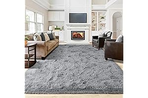 Junovo 8x10 Cozy Shaggy Rug for Bedrooms