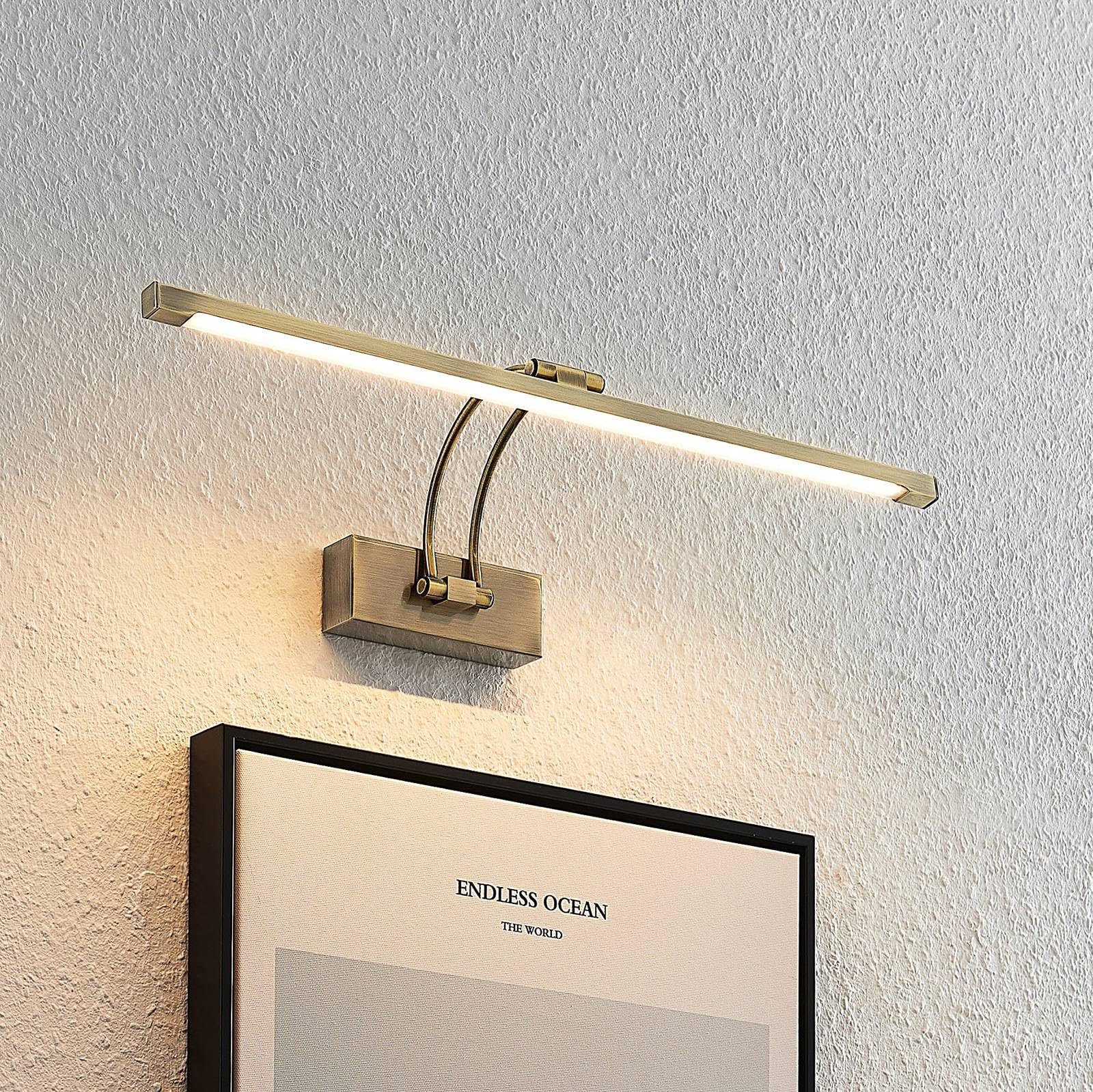 Lucande LED Wandleuchte, Wandlampe Innen Felena in Bronze aus Aluminium (1 flammig) - Bilderleuchte Wandstrahler Wandbeleuchtung Schlafzimmer/Wohnzimmer Wohnzimmerleuchte
