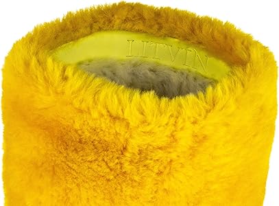 Amazon.com: Yellow Sheepskin Winter Boots for Women, Long Boots