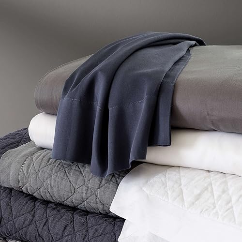 Miniatura 3 de Pine Cone Hill Essential Satin - Juego de sábanas blancas, tamaño Queen, patrón sólido blanco