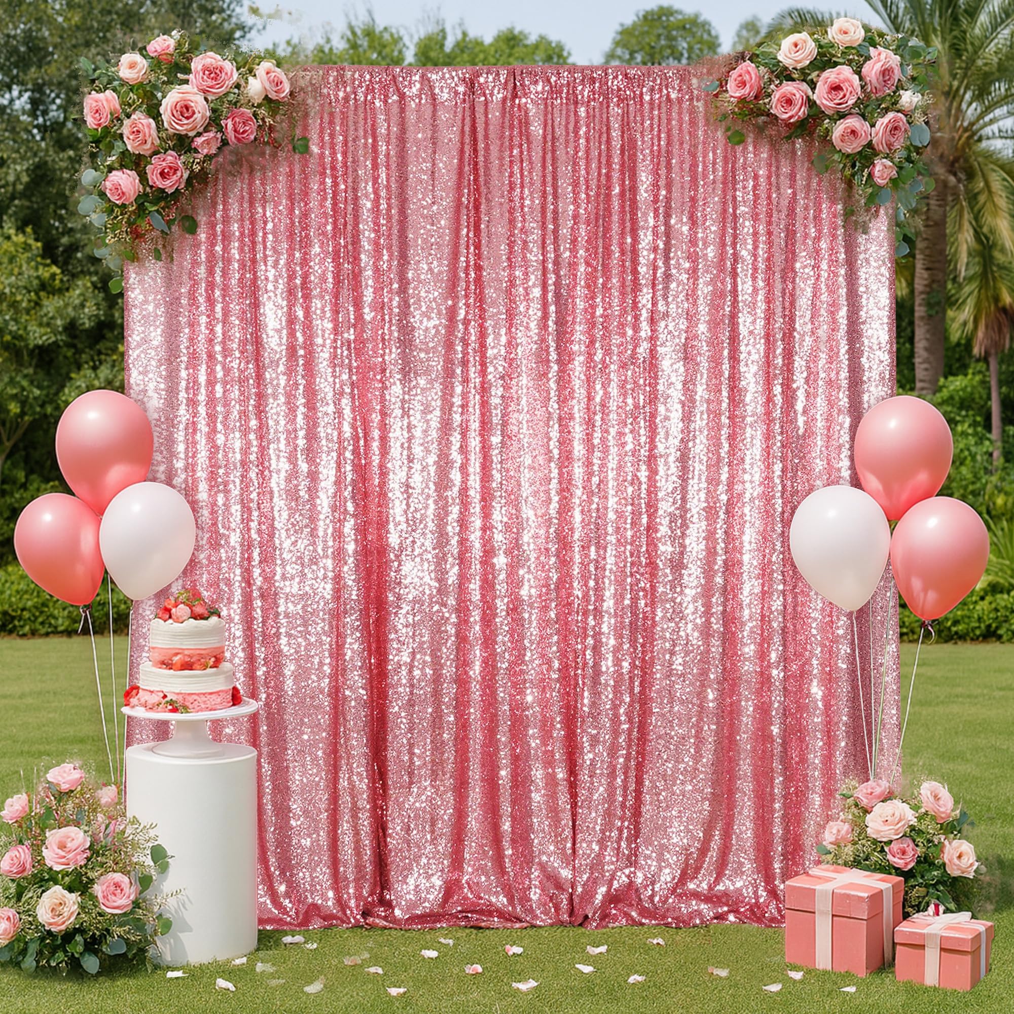 Sequin Backdrop 183x243cm Iridescent Shinny Sequin Photography Backdrop Party Prom Wedding Youtobe Banquet Photo Background (6x8 feet) — view 81