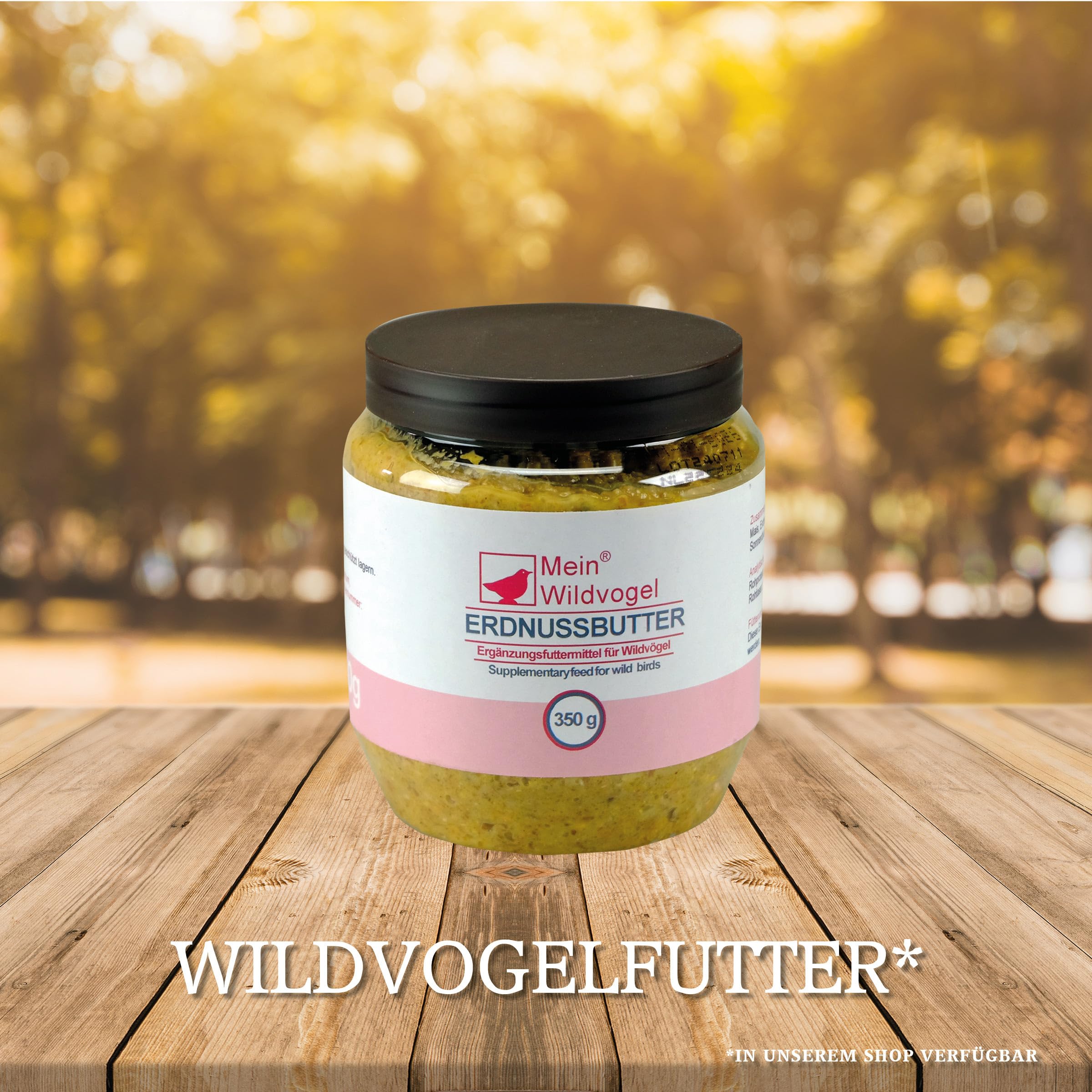 MeinWildvogel Erdnussbutterspender 15x - Futterspender, Fettfutter für Wildvögel geeignet für handelsübliche Erdnussbutter. Bestehend aus 100% recyceltem Material, wetterfest und ganzjährig nutzbar