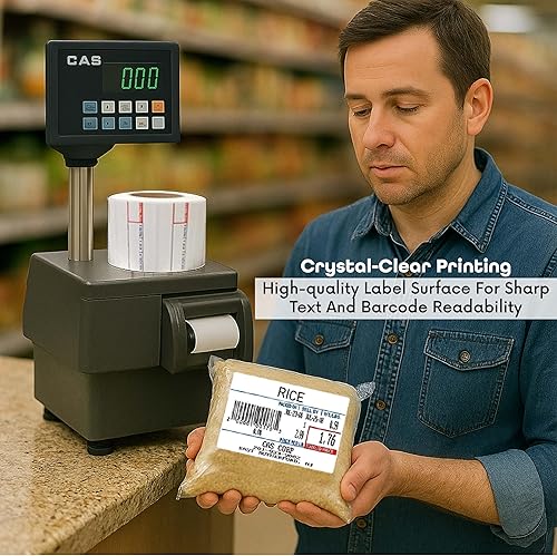 Miniatura 3 de CAS CL-8010 - Etiqueta para báscula de impresión, 2.283 x 1.575 in, UPC 12 RollsFabricado en Estados Unidos (CL-8010)