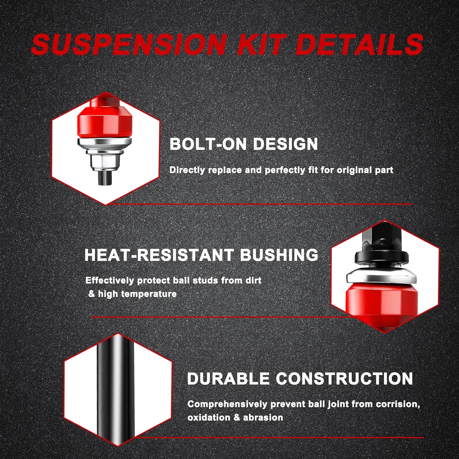 K80894 Sway Bar Stabilizer Link Kit Compatible with Ram 1500 4WD 2006-2010, Suspension Link Kit for Ram 1500 2011-2018, for Ram 1500 Classic 2019-2022 MS25808 45G20769