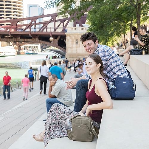 Miniatura 10 de Travelon - Bolso de viaje antirrobo clásico cruzado, Nuez moscada), 42224-761