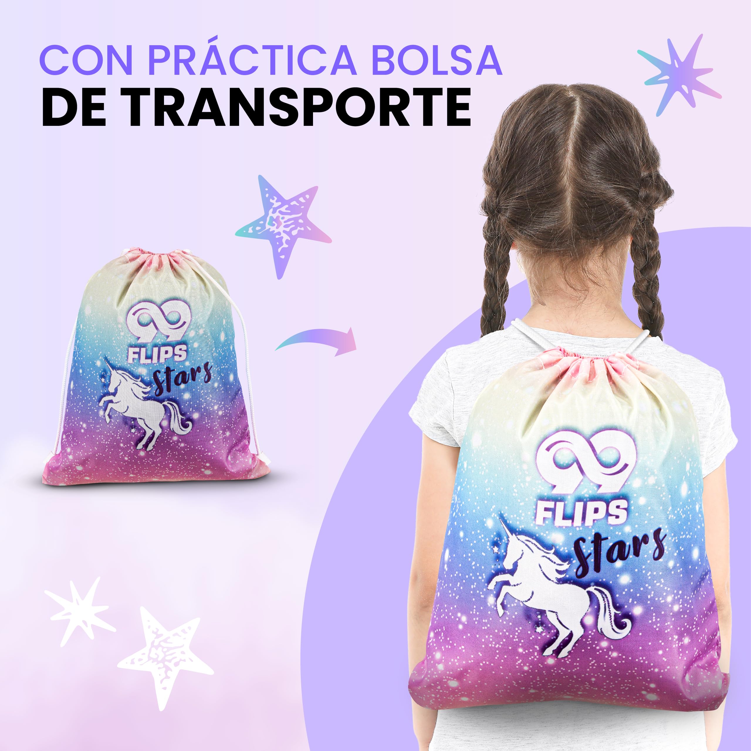 99FLIPS Protecciones Patines Niña - Rodilleras Niña - Rodilleras y Coderas Niño, Protectores Niño - Talla S/M - ARCO IRIS - Monopatín, Patines en Línea, BMX Niñas — view 6