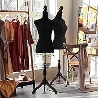 Vista 7 de SereneLife Expositor de maniquí de torso femenino, resistente y duradero, forma de vestido ajustable (52-64 pulgadas), ligero, fácil de montar