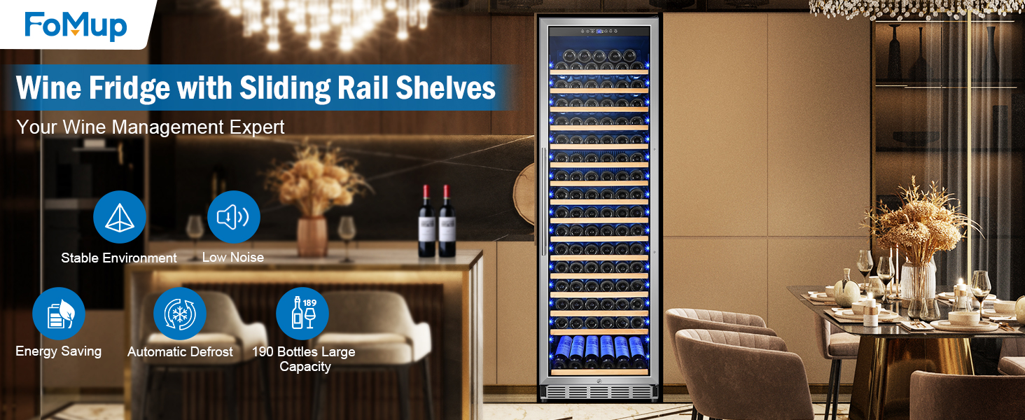 Amazon.com: Wine Fridge 24 Inch, 190 Bottles Freestanding or