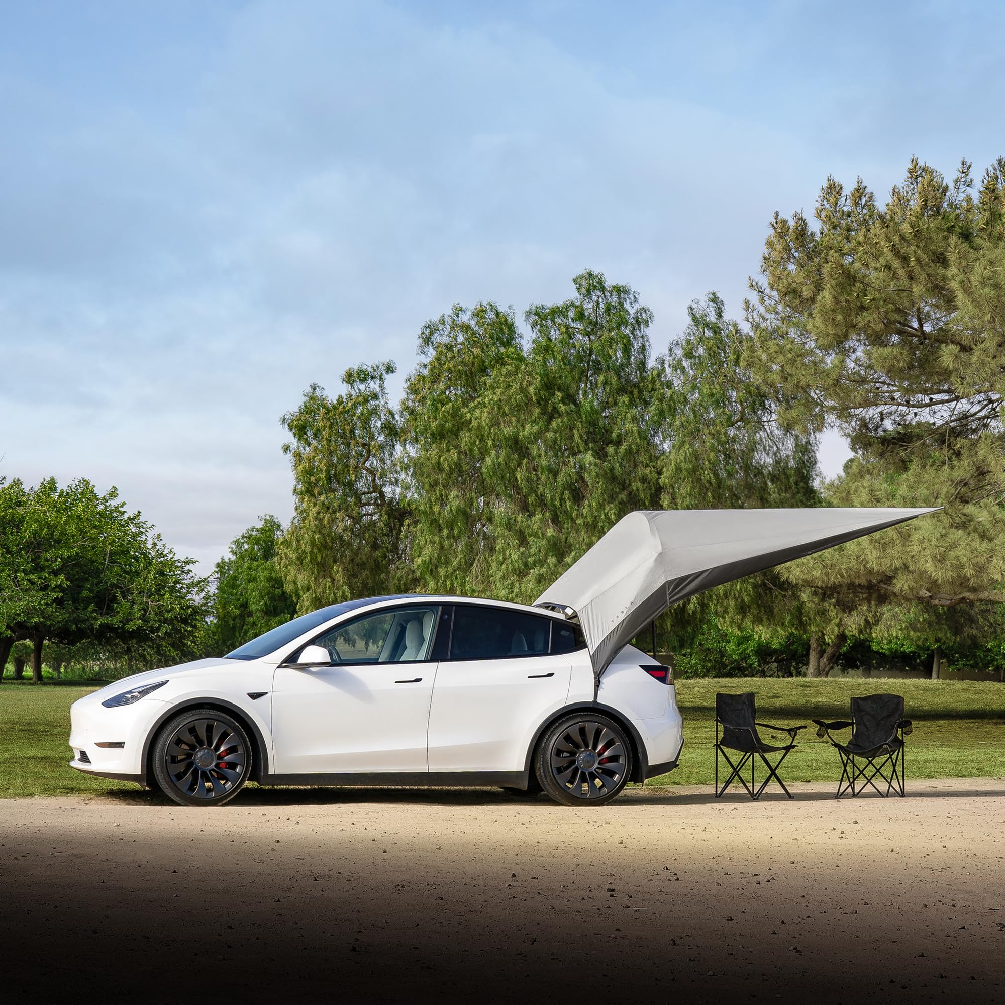 Auvent modèle Y pour Tesla : tente de camping arrière et extension de coffre imperméable