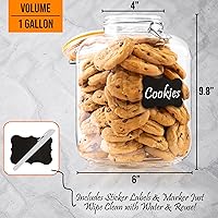 Vista 2 de Galashield Tarros de vidrio con tapas herméticas, tarros de almacenamiento de alimentos, recipientes a prueba de fugas con sello de preservación