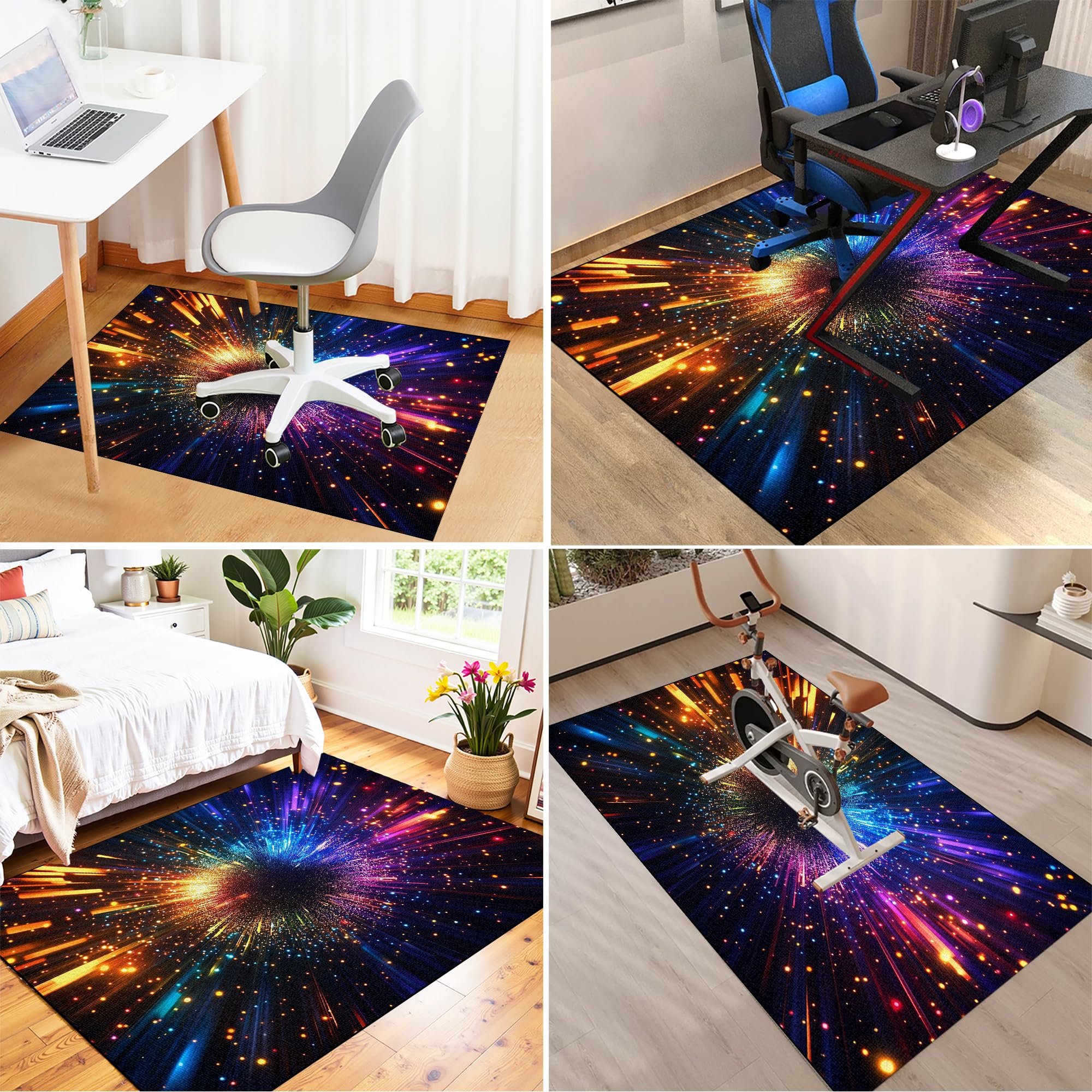 Tappeto Ufficio Salvapavimento Antiscivolo Tappeto per Sedia Gaming Tappeto per Sedia con Ruote Tappetino per Pavimenti Duri Tappetino per Sedia da Gaming per Parquet e Pavimenti Duri 110 x 150 cm