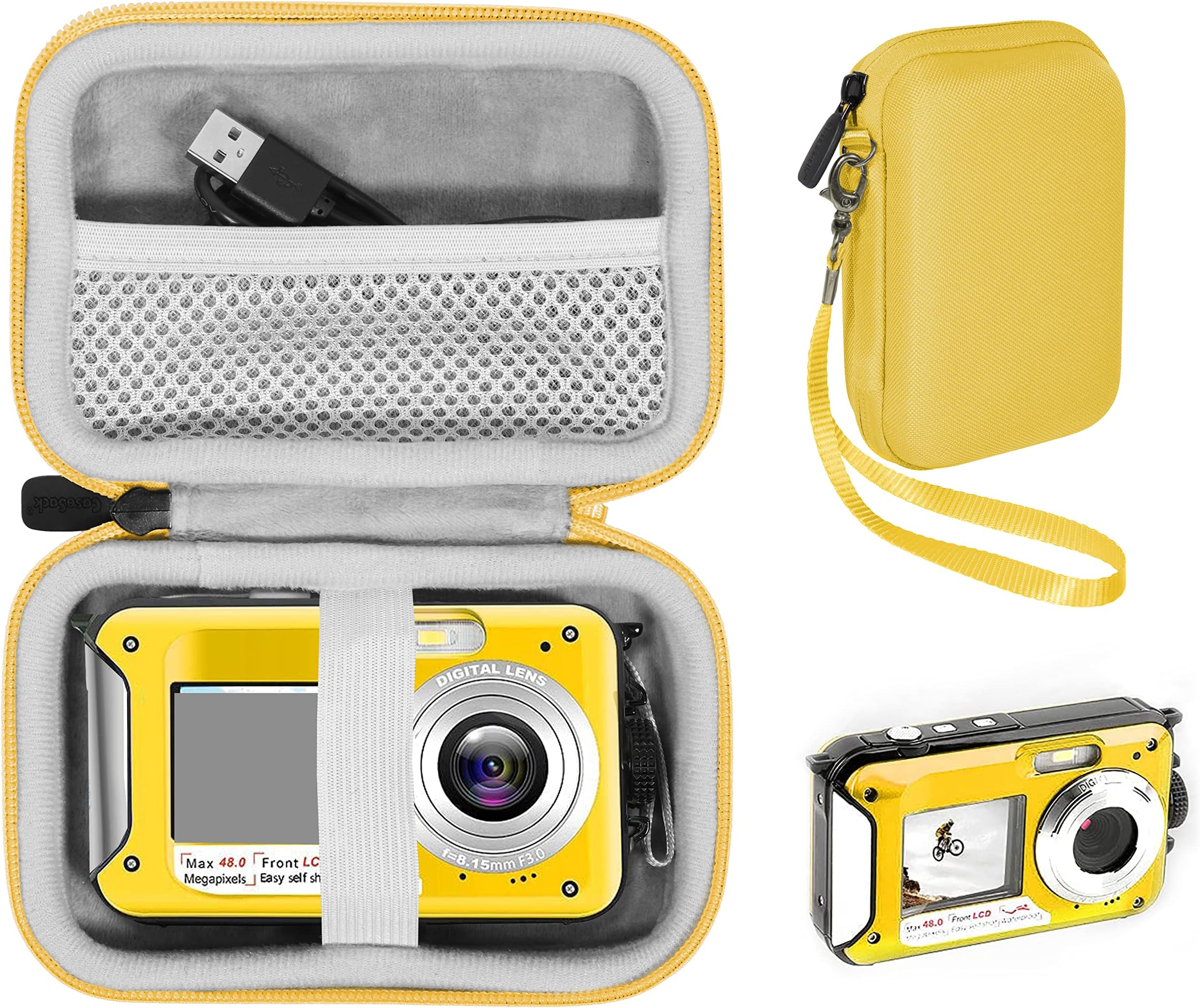 CaseSack Case for Waterproof Camera Compatible with Yifecial, Kaisoon Tech, Heegomn, Vmotal, S & P Safe and Perfect, Underwater Camera, Kid Underwater Camera/Video Camera