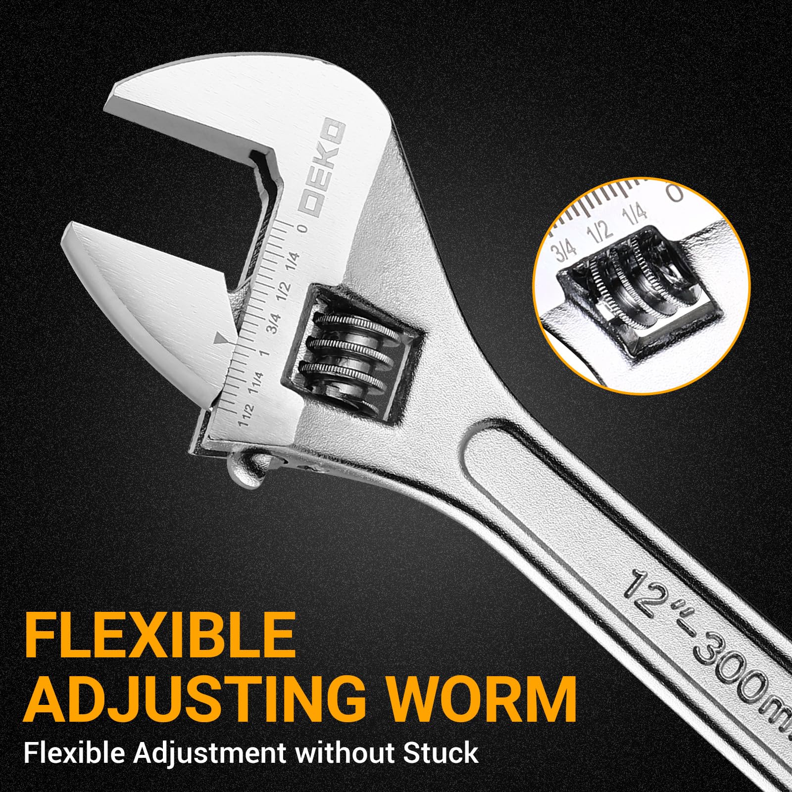 DEKOPRO Adjustable Wrench Set - 4 Piece -4