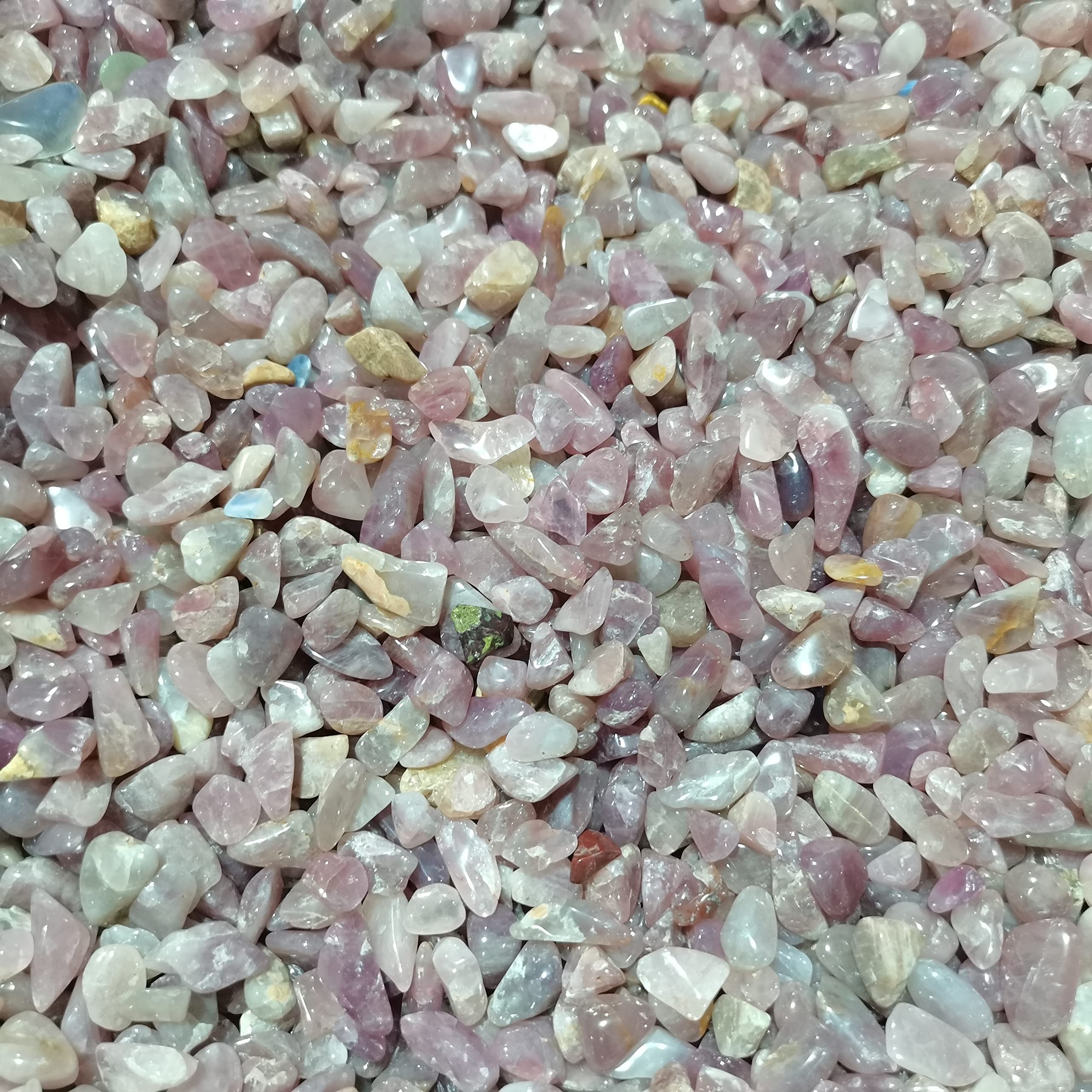Grava Decorativa para acuarios, Piedra triturada Duobao de Mica Morada Reiki for decoración de acuarios y Jardines. Pesos múltiples.(300g)