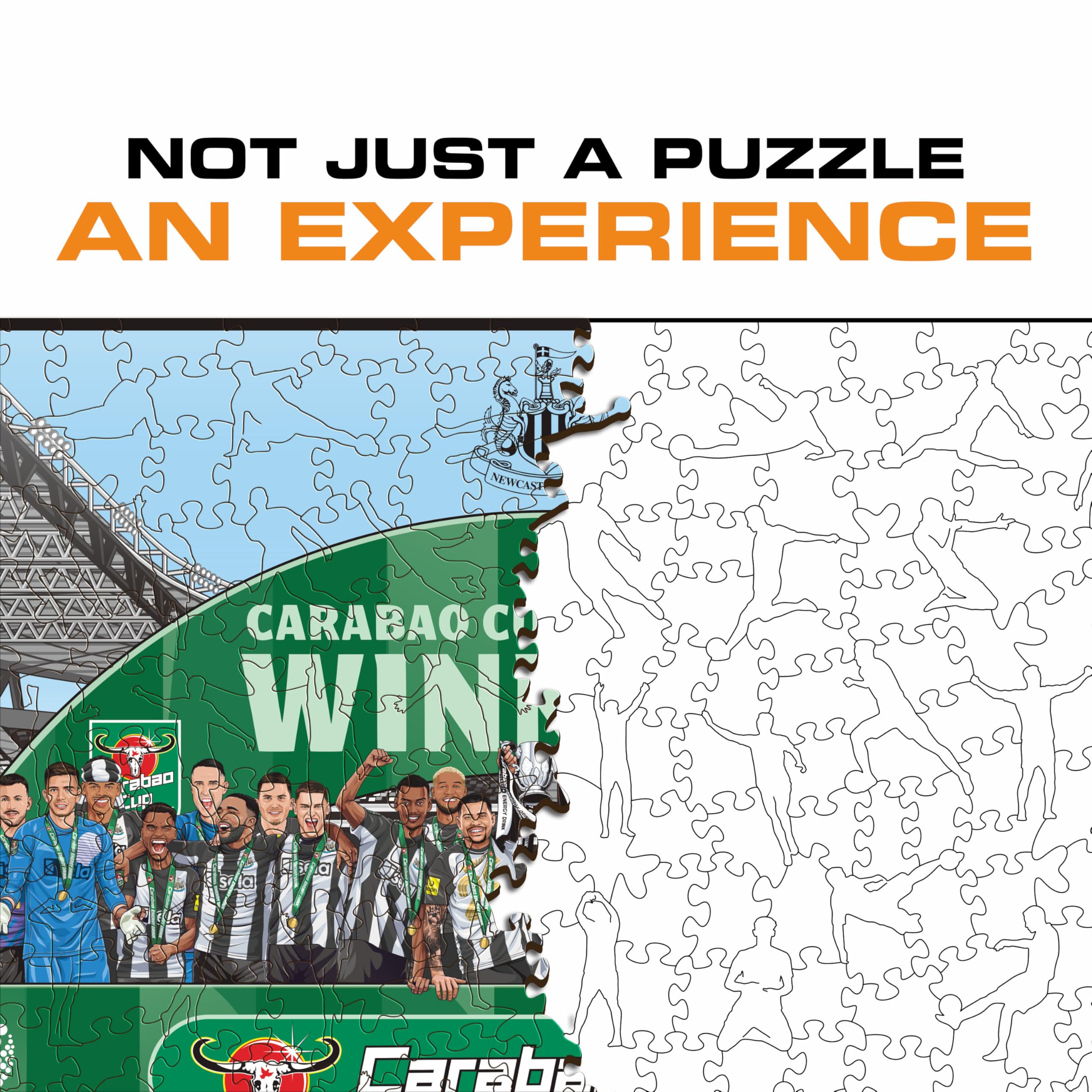 Iconic Puzzles - Drewniane puzzle, kolorowe, rozmiar M, Carabao Cup Winners-M
