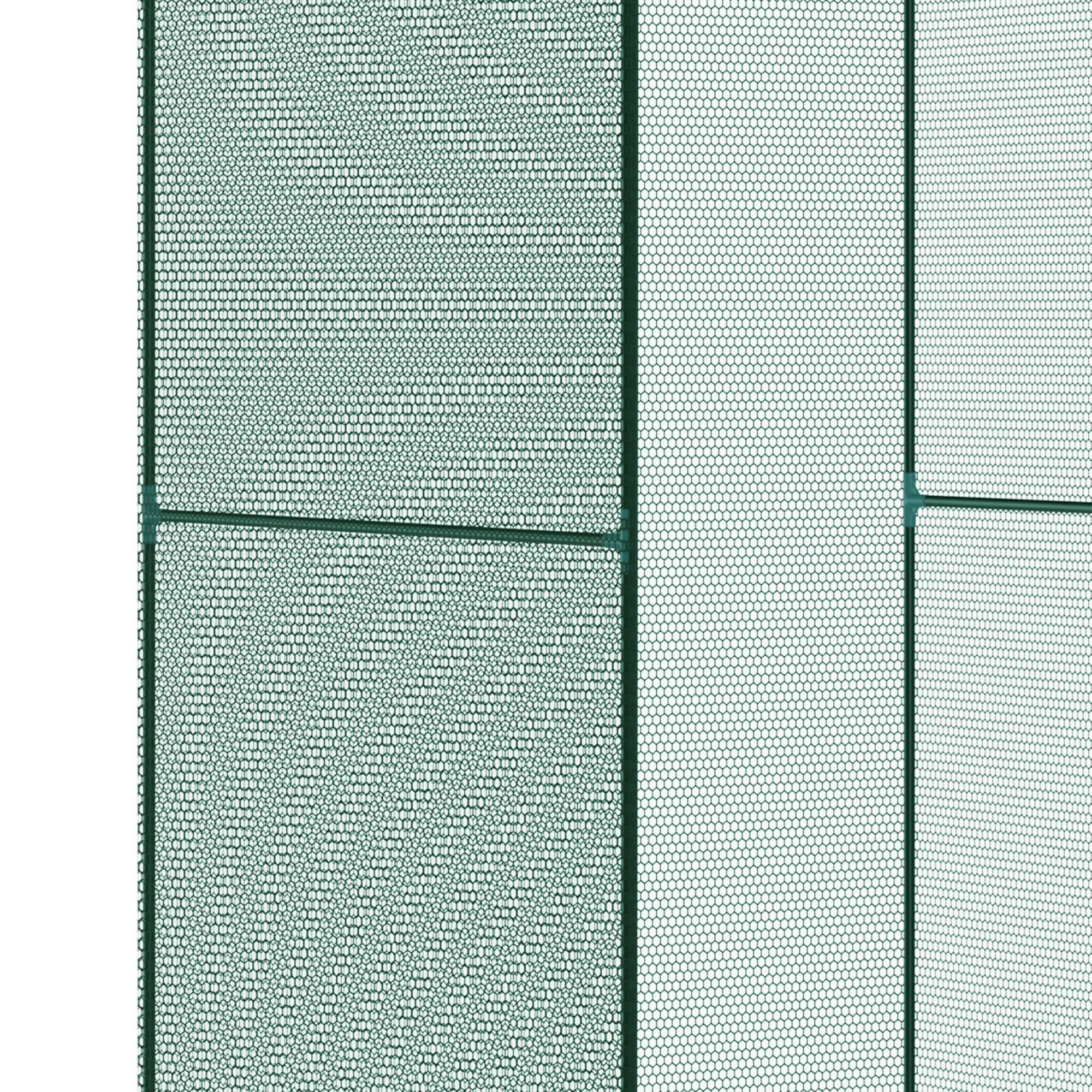 Outsunny Invernadero de Jardín Jaula para Plantas e Insectos con Puerta Enrollable y Marco de Acero para Jardín Terraza Patio 120x120x180 cm Verde