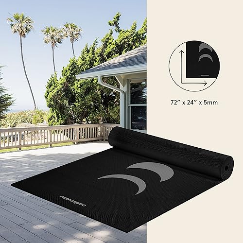 Miniatura 5 de Retrospec Pismo - Esterilla de yoga con correa de nailon para hombres y mujeres, tapete de ejercicio antideslizante para yoga, pilates,