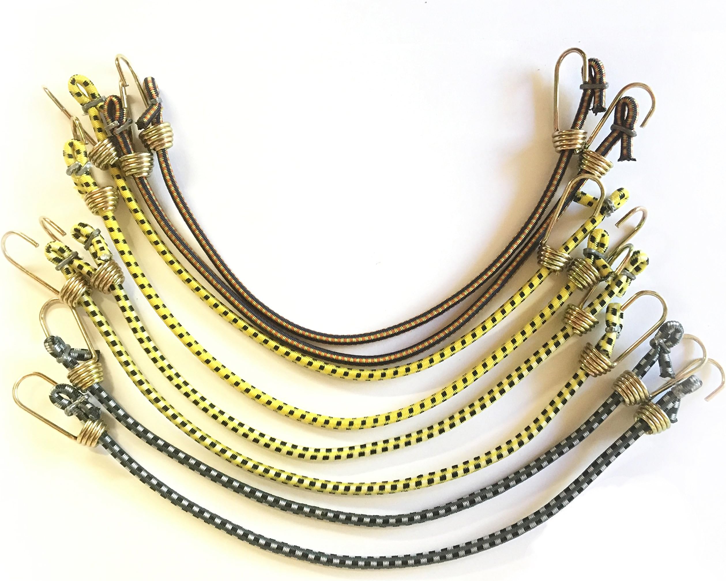 Heavy Duty Premium Mini Bungee Cord | 8 pk/ 8" Long | Perfect for Camping, Tools, Tarps | THE STRAP JACKET | Great for Home, Car, Sport, and Work Organization | Excellent for Repeat Use |