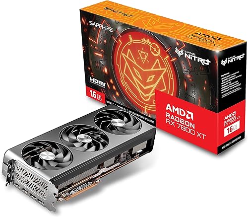Sapphire 11330-01-20G Nitro+ AMD Radeon RX 7800 XT Tarjeta gráfica para juegos con 16 GB GDDR6, AMD RDNA 3