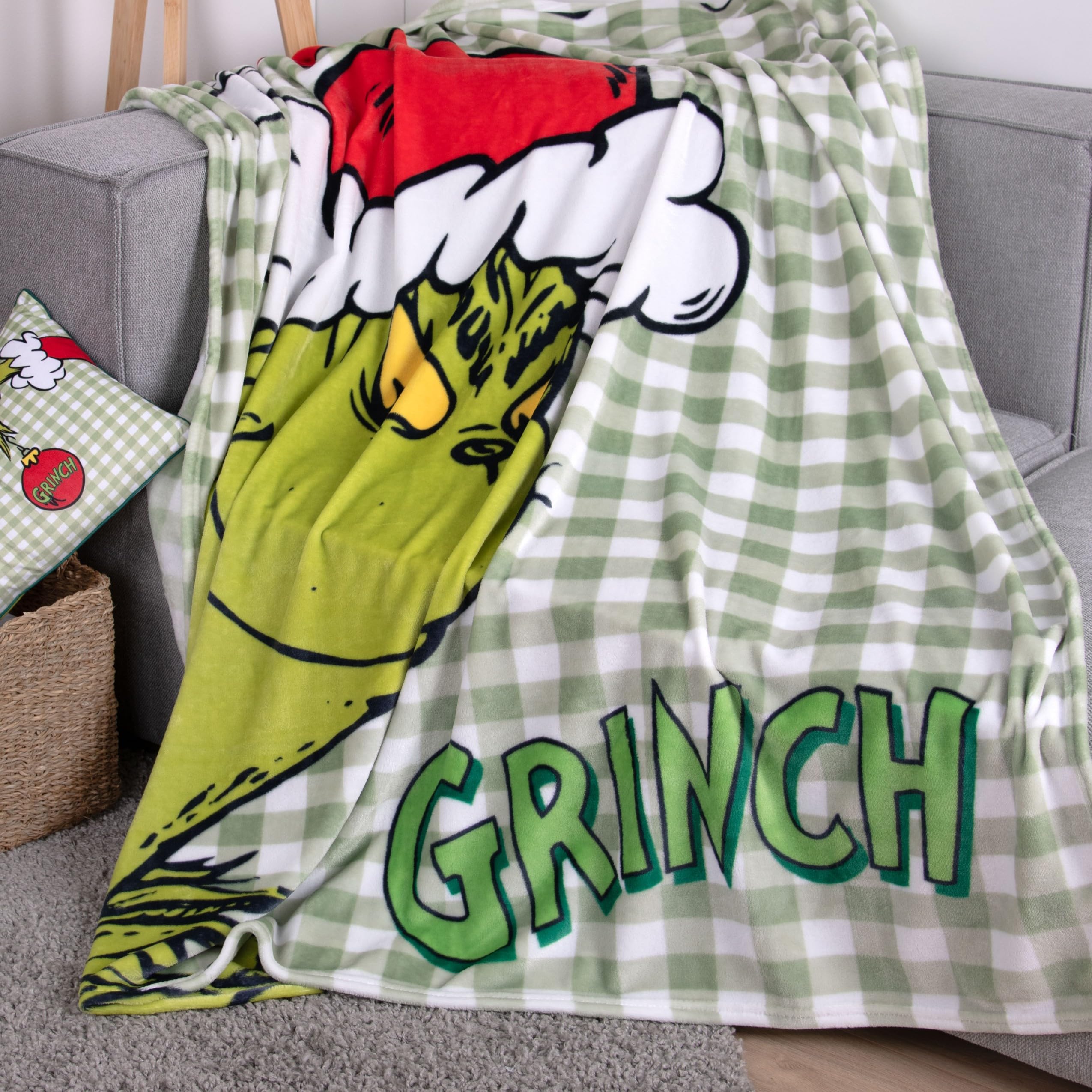 Herding Couverture Grinch Wellsoft, 150 x 200 cm, 100% Polyester, Multicolore